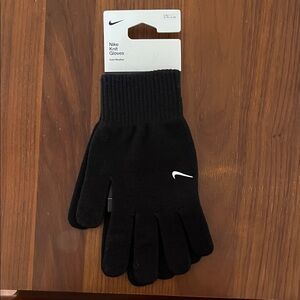 New Nike Men's Black Knit Gloves size L-XL